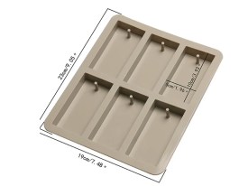 Moldes silicona TAG aromaticos 6 rectangulos 